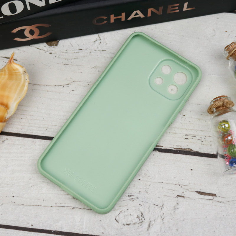 قاب طرحدار پشت گلسی محافظ لنزدار Xiaomi Mi 11 Lite