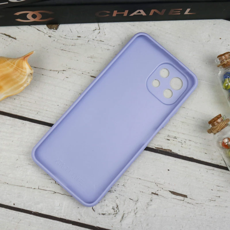 قاب طرحدار پشت گلسی محافظ لنزدار Xiaomi Mi 11 Lite