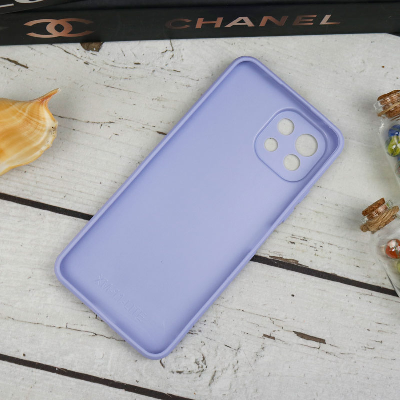 قاب طرحدار پشت گلسی محافظ لنزدار Xiaomi Mi 11 Lite