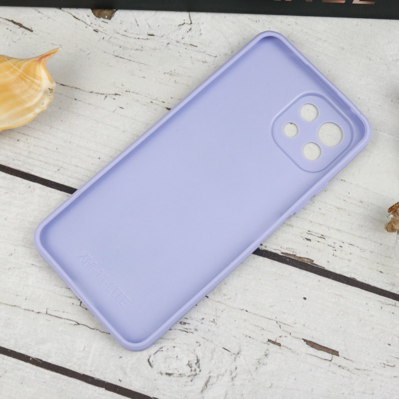قاب طرحدار پشت گلسی محافظ لنزدار Xiaomi Mi 11 Lite