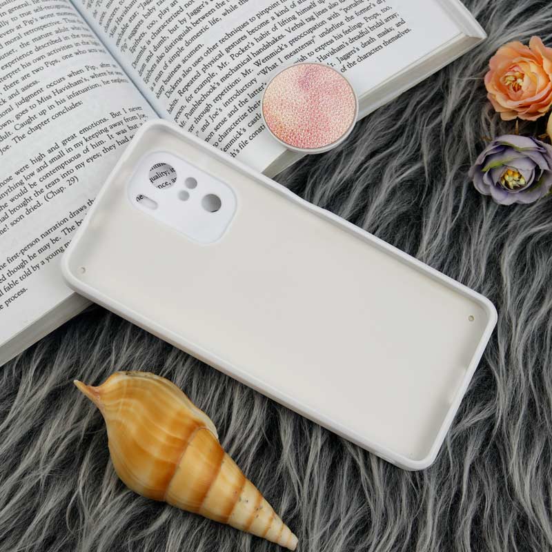 قاب چرمی هولوگرامی پاپ سوکت دار Xiaomi Poco F3 سفید