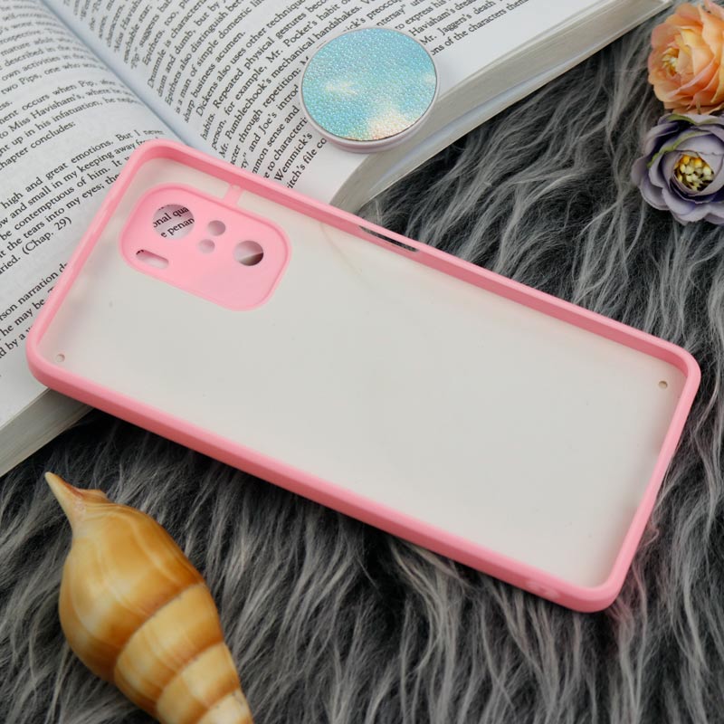 قاب چرمی هولوگرامی پاپ سوکت دار Xiaomi Poco F3 صورتی