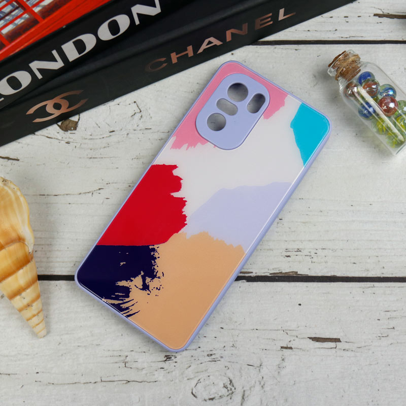 قاب طرحدار پشت گلسی محافظ لنزدار Xiaomi Poco F3
