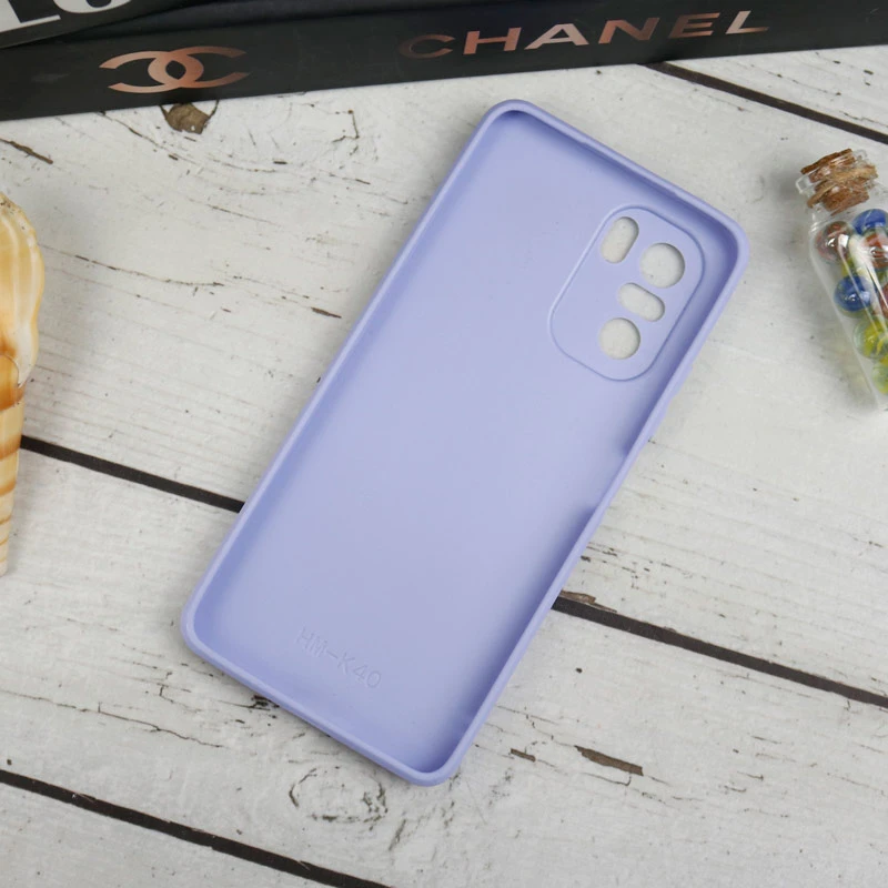 قاب طرحدار پشت گلسی محافظ لنزدار Xiaomi Poco F3