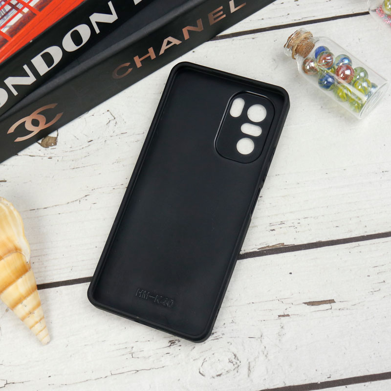 قاب طرحدار پشت گلسی محافظ لنزدار Xiaomi Poco F3