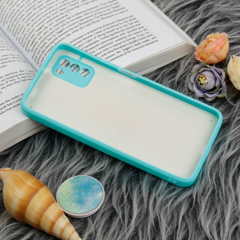 قاب چرمی هولوگرامی پاپ سوکت دار Xiaomi Poco M3 سبز آبی