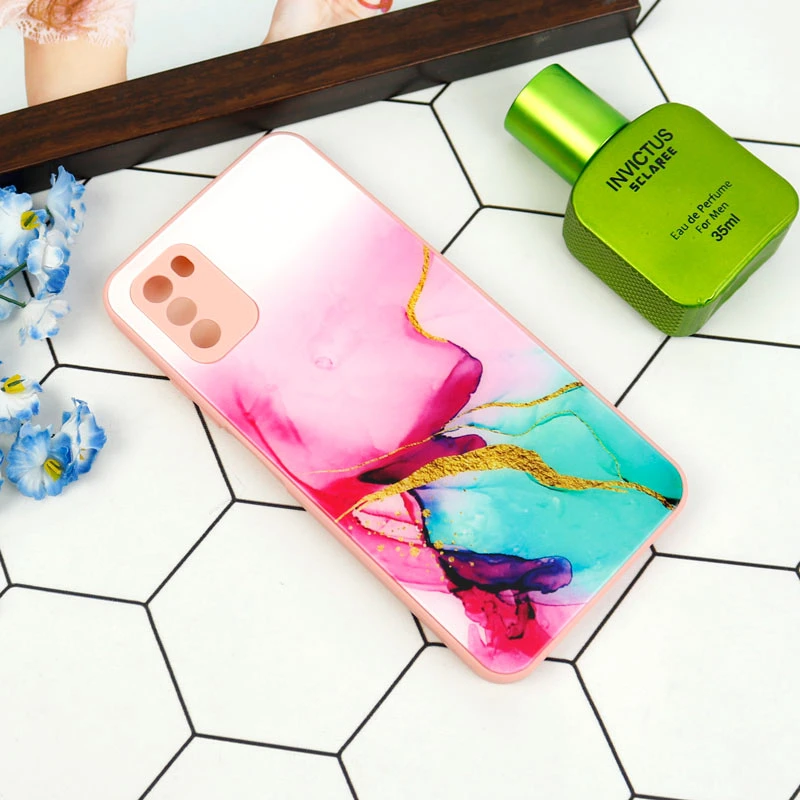 قاب طرحدار پشت گلسی محافظ لنزدار Xiaomi Poco M3