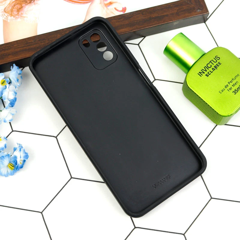 قاب طرحدار پشت گلسی محافظ لنزدار Xiaomi Poco M3