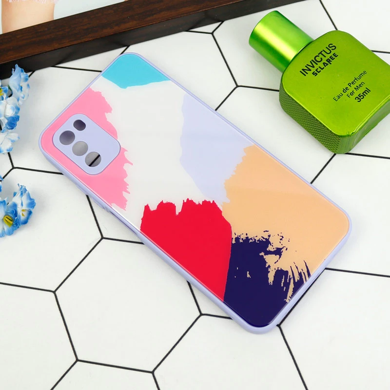 قاب طرحدار پشت گلسی محافظ لنزدار Xiaomi Poco M3