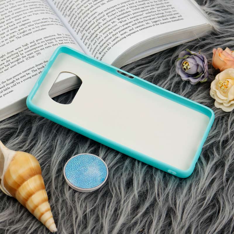 قاب چرمی هولوگرامی پاپ سوکت دار Xiaomi Poco X3 سبز آبی