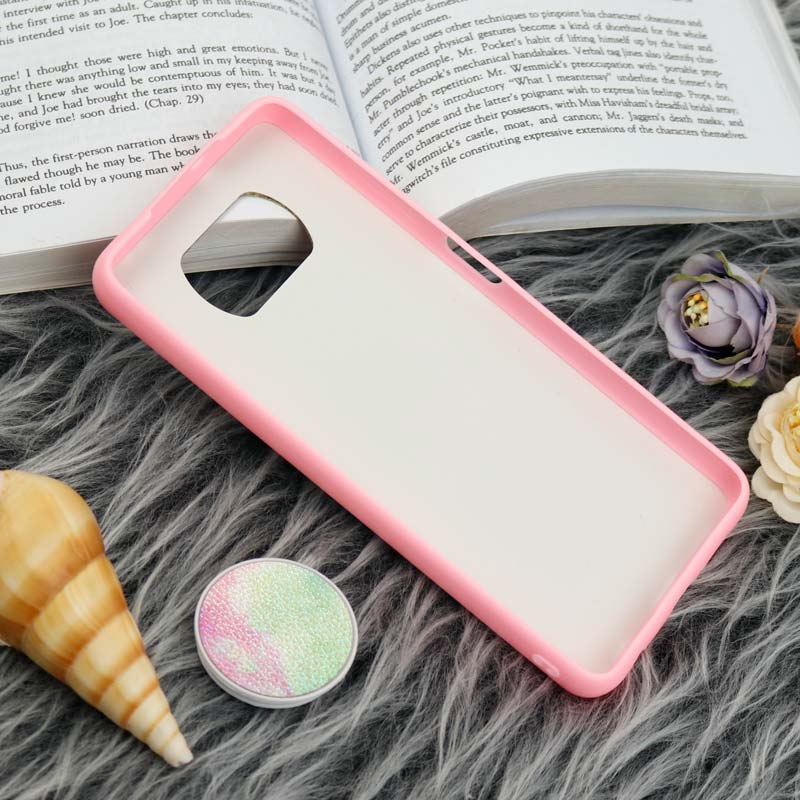 قاب چرمی هولوگرامی پاپ سوکت دار Xiaomi Poco X3 صورتی