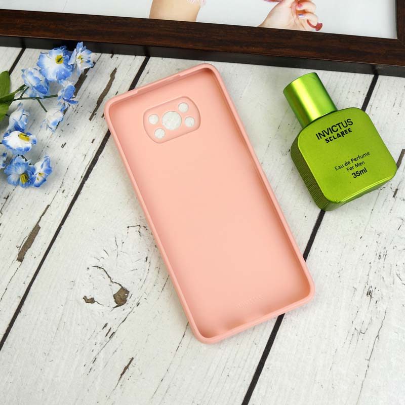 قاب طرحدار پشت گلسی محافظ لنزدار Xiaomi Poco X3