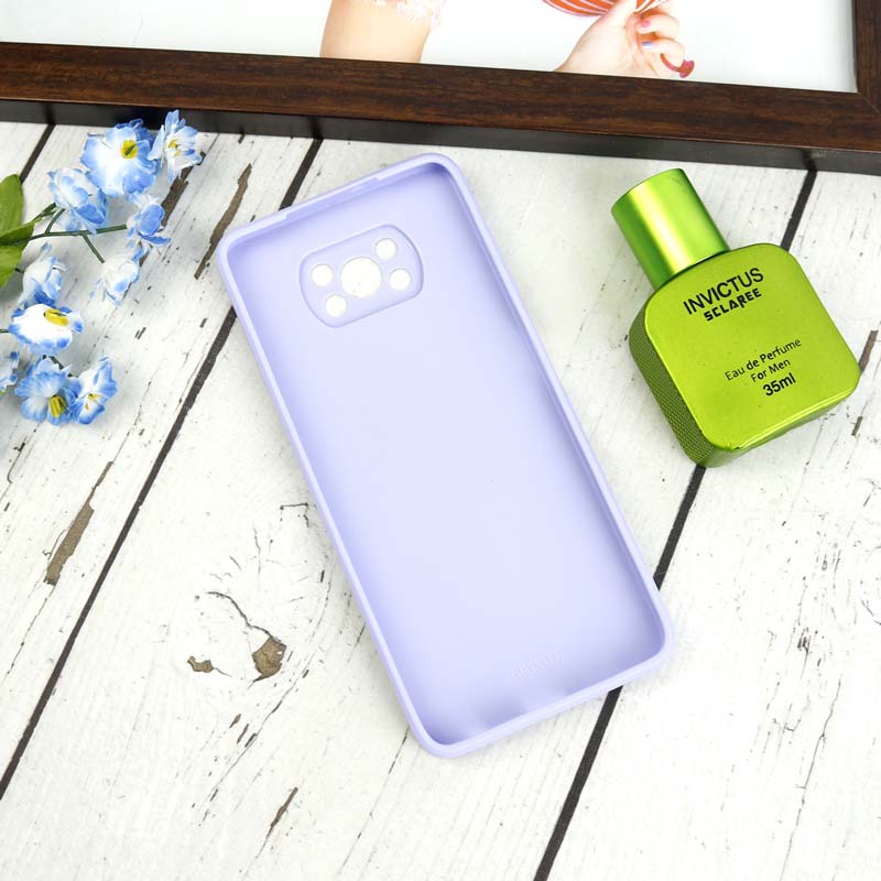 قاب طرحدار پشت گلسی محافظ لنزدار Xiaomi Poco X3