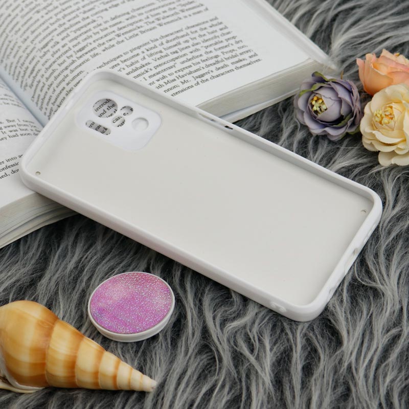 قاب چرمی هولوگرامی پاپ سوکت دار Xiaomi Redmi Note 10 4G سفید