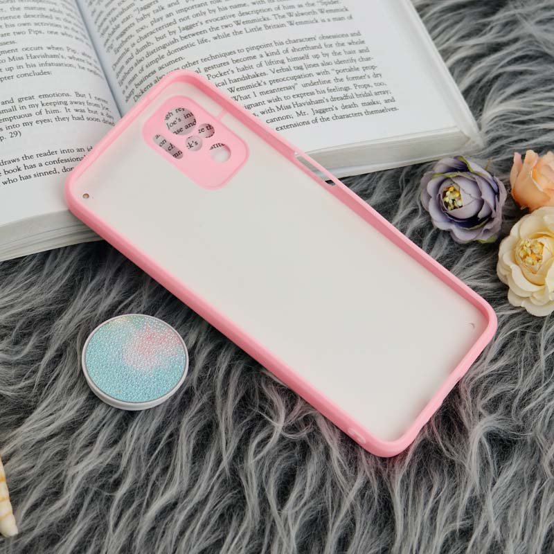 قاب چرمی هولوگرامی پاپ سوکت دار Xiaomi Redmi Note 10 4G صورتی
