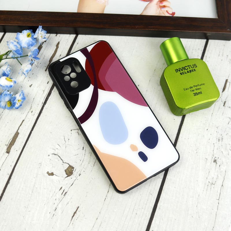 قاب طرحدار پشت گلسی محافظ لنزدار Xiaomi Redmi Note 10 / Note 10s