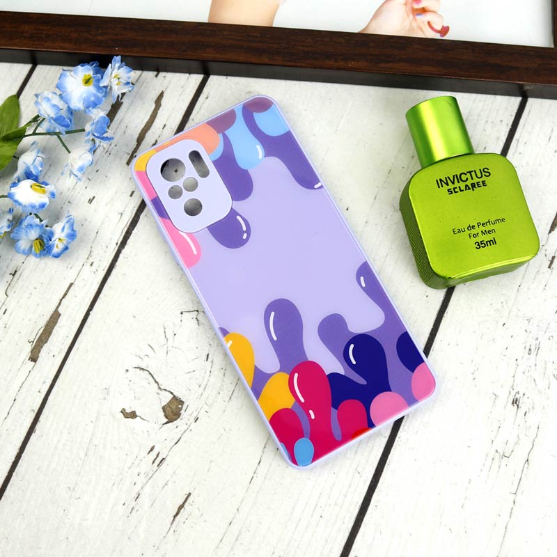 قاب طرحدار پشت گلسی محافظ لنزدار Xiaomi Redmi Note 10 / Note 10s