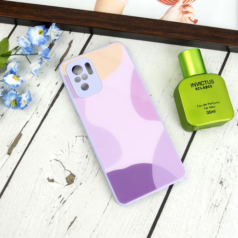 قاب طرحدار پشت گلسی محافظ لنزدار Xiaomi Redmi Note 10 / Note 10s