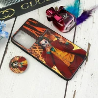 قاب طرحدار محافظ لنزدار کشویی + پاپ سوکت طرح Joker شیائومی Redmi Note 10 / Note 10s سری C