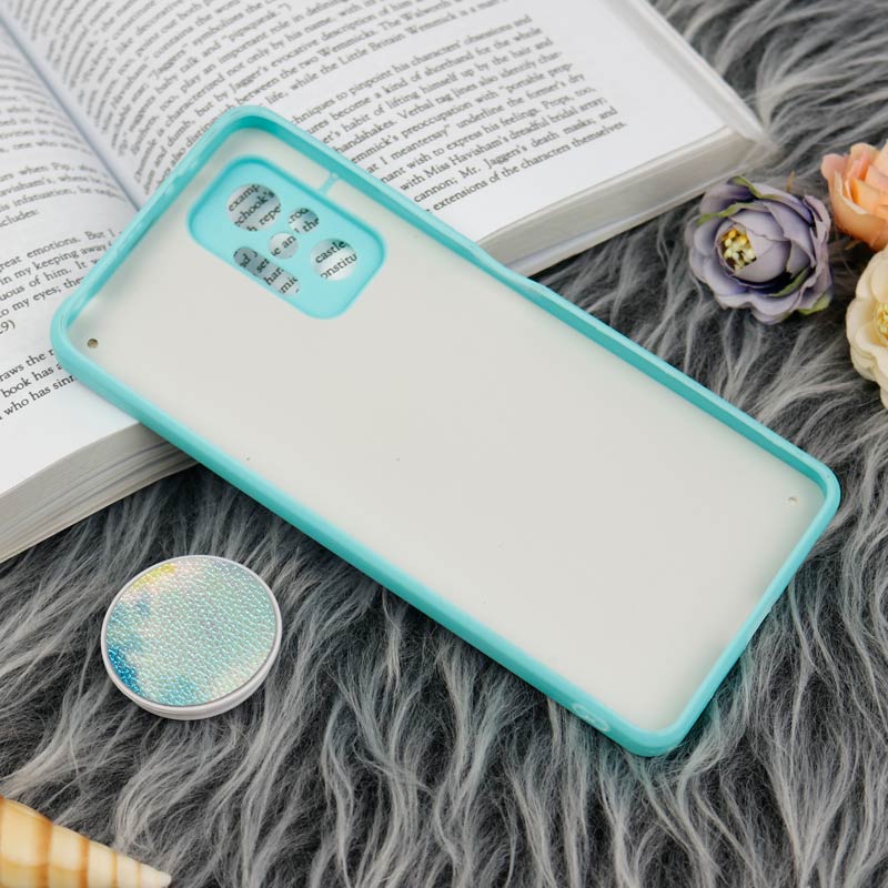قاب چرمی هولوگرامی پاپ سوکت دار Xiaomi Redmi Note 10 Pro سبز آبی
