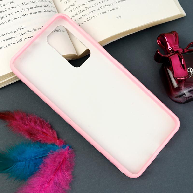 قاب محافظ لنزدار آینه ای + پاپ سوکت طرح LV صورتی Xiaomi Redmi Note 10 Pro