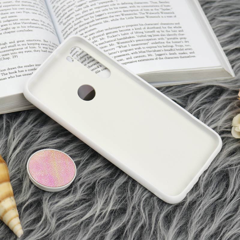 قاب چرمی هولوگرامی پاپ سوکت دار Xiaomi Redmi Note 8 سفید