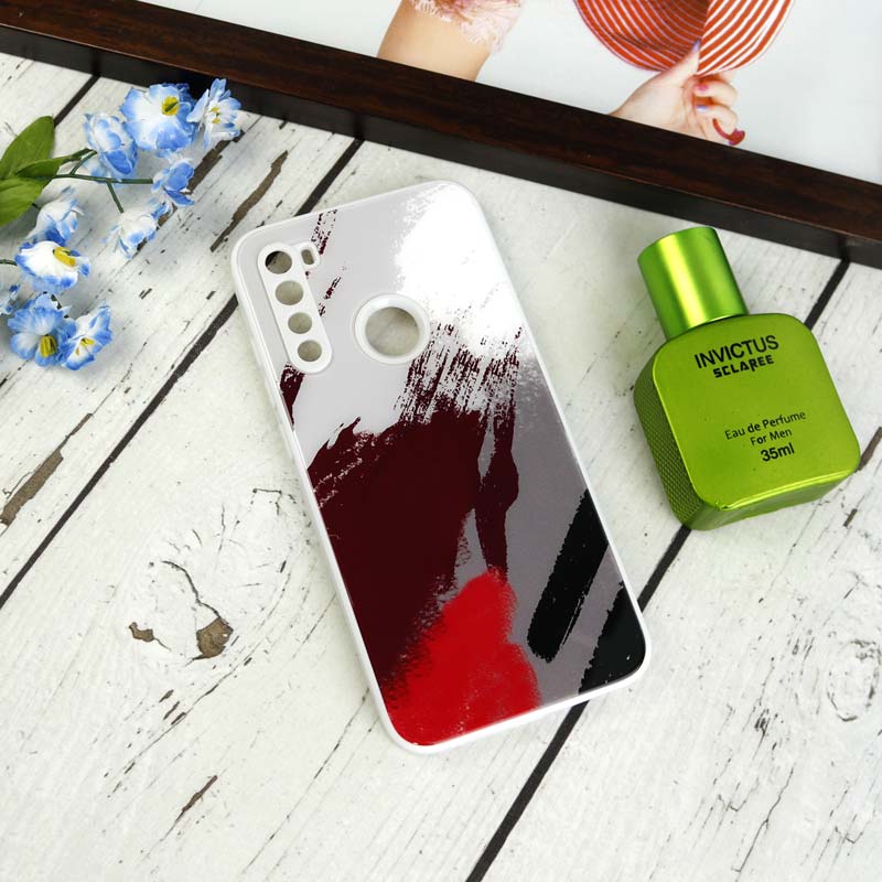 قاب طرحدار پشت گلسی محافظ لنزدار Xiaomi Redmi Note 8