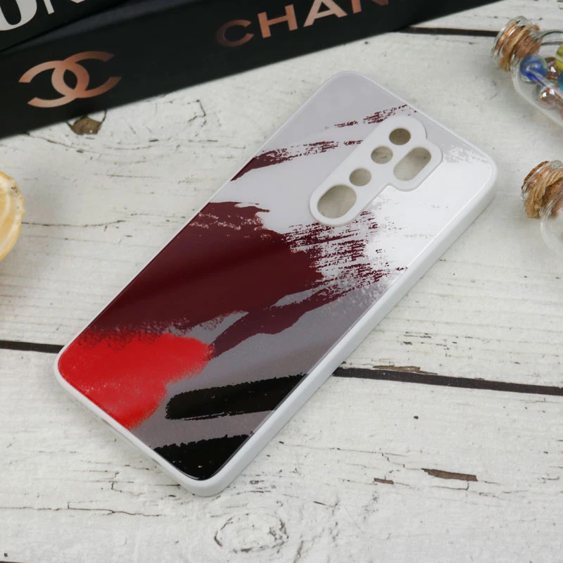 قاب طرحدار پشت گلسی محافظ لنزدار Xiaomi Redmi Note 8 Pro