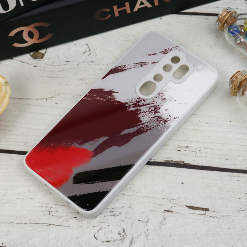 قاب طرحدار پشت گلسی محافظ لنزدار Xiaomi Redmi Note 8 Pro