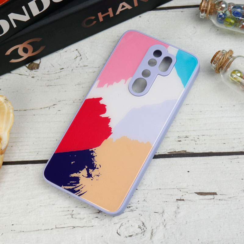 قاب طرحدار پشت گلسی محافظ لنزدار Xiaomi Redmi Note 8 Pro