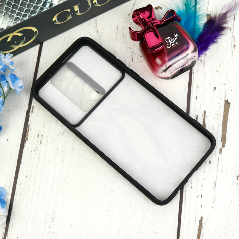 قاب طرحدار محافظ لنزدار کشویی + پاپ سوکت طرح پوست ماری شیائومی Redmi Note 8 Pro سری C