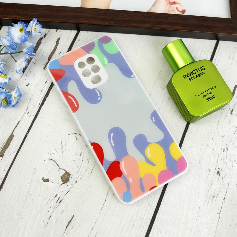 قاب طرحدار پشت گلسی محافظ لنزدار Xiaomi Redmi Note 9s / Note 9 Pro