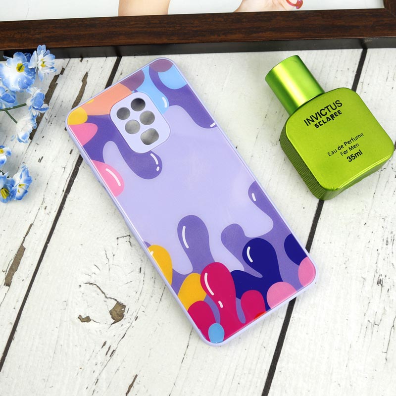 قاب طرحدار پشت گلسی محافظ لنزدار Xiaomi Redmi Note 9s / Note 9 Pro