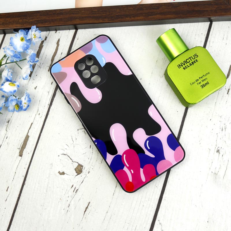 قاب طرحدار پشت گلسی محافظ لنزدار Xiaomi Redmi Note 9s / Note 9 Pro
