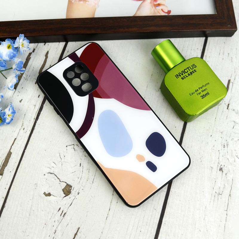 قاب طرحدار پشت گلسی محافظ لنزدار Xiaomi Redmi Note 9s / Note 9 Pro