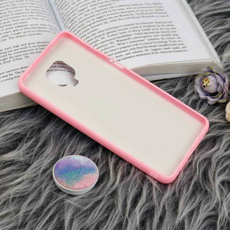 قاب چرمی هولوگرامی پاپ سوکت دار Xiaomi Redmi Note 9s / Note 9 Pro صورتی