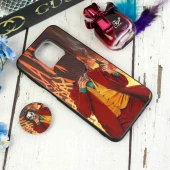 قاب طرحدار محافظ لنزدار کشویی + پاپ سوکت طرح Joker شیائومی Redmi Note 9s / Note 9 Pro سری C
