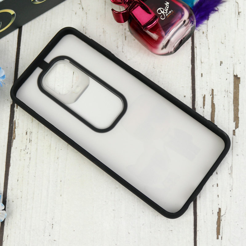 قاب طرحدار محافظ لنزدار کشویی + پاپ سوکت طرح Boss Cat شیائومی Redmi Note 9s / Note 9 Pro سری C