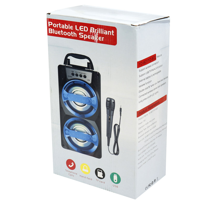 اسپیکر بلوتوثی رم و فلش خور YD-801 + میکروفون
