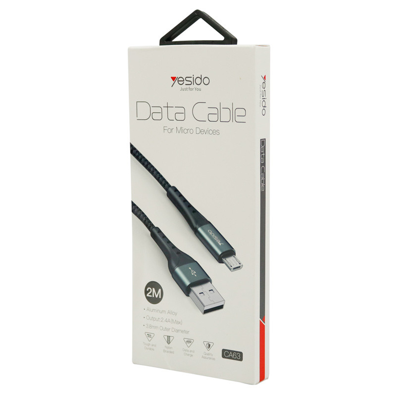 کابل میکرو یو اس بی فست شارژ Yesido CA63 2.4A 2m