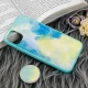 قاب چرمی هولوگرامی پاپ سوکت دار iPhone 11 سبز آبی