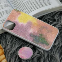 قاب چرمی هولوگرامی پاپ سوکت دار iPhone 11 سفید