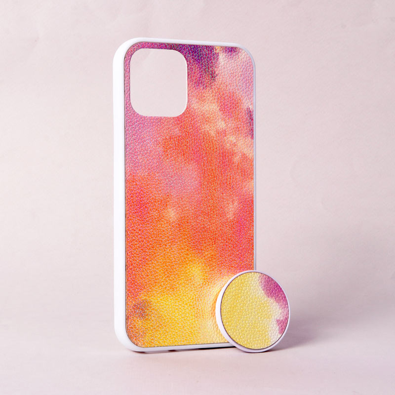 قاب چرمی هولوگرامی پاپ سوکت دار iPhone 11 Pro سفید