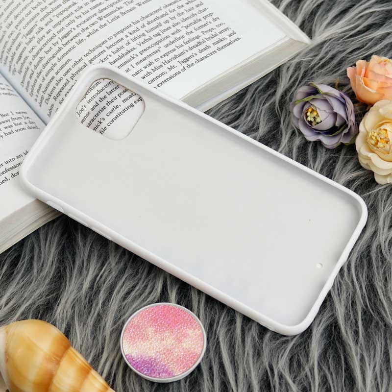 قاب چرمی هولوگرامی پاپ سوکت دار iPhone 11 Pro Max سفید