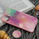قاب چرمی هولوگرامی پاپ سوکت دار iPhone 11 Pro Max صورتی