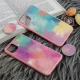 قاب چرمی هولوگرامی پاپ سوکت دار iPhone 11 Pro Max صورتی
