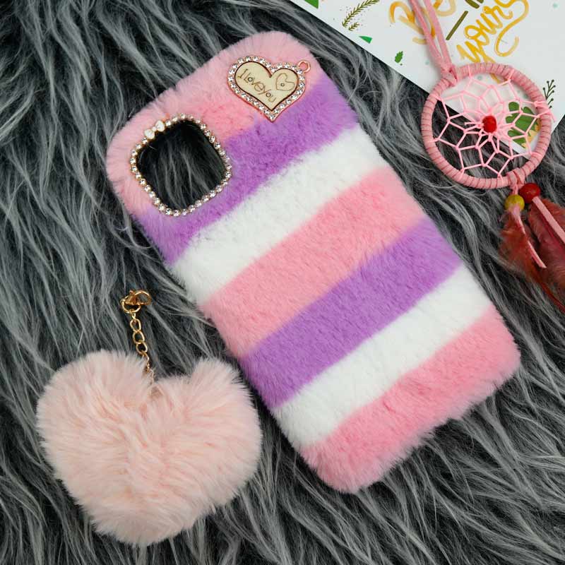 قاب پشمالو پوم پوم دار iPhone 11 Pro Max