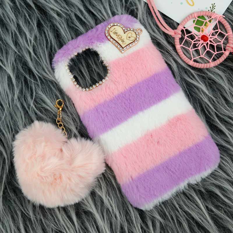 قاب پشمالو پوم پوم دار iPhone 12