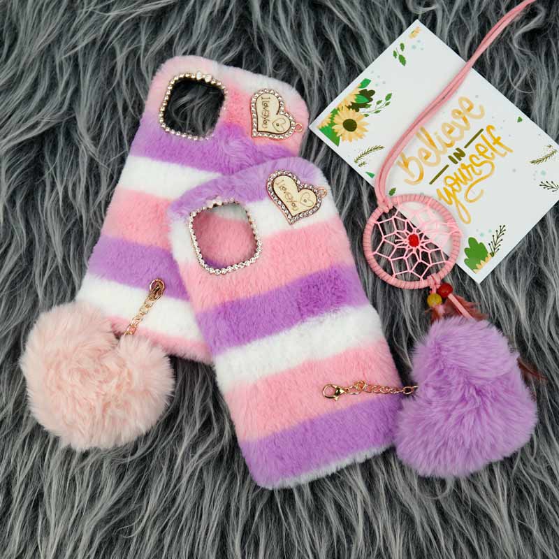 قاب پشمالو پوم پوم دار iPhone 12 Pro