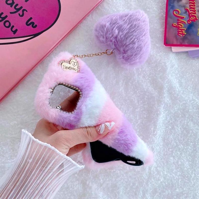 قاب پشمالو پوم پوم دار iPhone 12 Pro